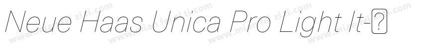 Neue Haas Unica Pro Light It字体转换